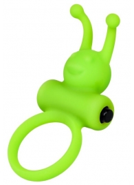 Зеленое эрекционное виброкольцо на пенис Cock Ring - A-toys - в Новосибирске купить с доставкой