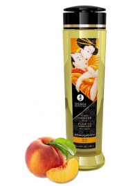 Массажное масло для тела с ароматом персика Stimulation - 240 мл. - Shunga - купить с доставкой в Новосибирске
