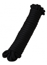 Черная текстильная веревка для бондажа - 1 м. - Штучки-дрючки - купить с доставкой в Новосибирске