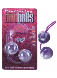 Фиолетовые вагинальные шарики со смещенным центром тяжести - Seven Creations