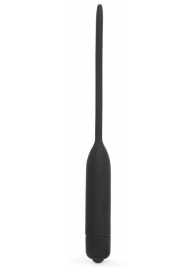 Черный уретральный виброплаг Silicone Vibrating Urethral Dilator - 21 см. - Lovetoy - купить с доставкой в Новосибирске