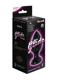 Черный анальный плаг Glide L - 11,7 см. - LOVETOY (А-Полимер)