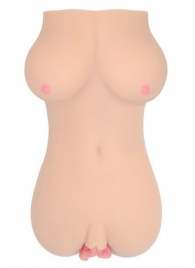 Телесный вибромастурбатор-вагина Clara OnaHole с имитацией груди - KOKOS - в Новосибирске купить с доставкой