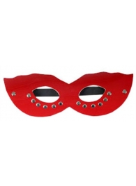 Красная маска CLASSIC с заклёпками - Eroticon - купить с доставкой в Новосибирске