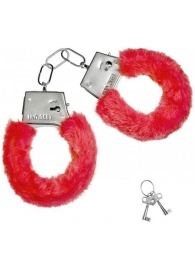 Красные плюшевые наручники с ключиками - Сима-Ленд - купить с доставкой в Новосибирске