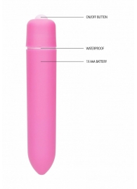 Розовая вибропуля Speed Bullet - 9,3 см. - Shots Media BV