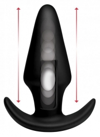Черная анальная вибропробка Kinetic Thumping 7X Large Anal Plug - 13,3 см. - XR Brands