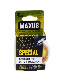 Презервативы с точками и рёбрами в пластиковом кейсе MAXUS Special - 3 шт. - Maxus - купить с доставкой в Новосибирске