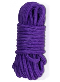 Фиолетовая верёвка для любовных игр - 10 м. - Lovetoy - купить с доставкой в Новосибирске