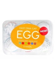 Набор из 6 мастурбаторов Tenga EGG Easy Beat с различным рельефом - Tenga - в Новосибирске купить с доставкой