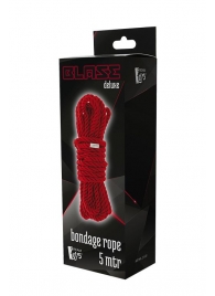 Красная веревка для шибари DELUXE BONDAGE ROPE - 5 м. - Dream Toys - купить с доставкой в Новосибирске