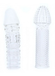 Комплект из 2 прозрачных насадок на пенис PENIS EXTENDER PACK - Dream Toys - в Новосибирске купить с доставкой