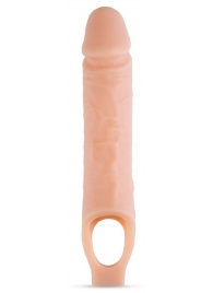 Телесный реалистичный фаллоудлинитель 10 Inch Silicone Cock Sheath Penis Extender - 25,4 см. - Blush Novelties - в Новосибирске купить с доставкой