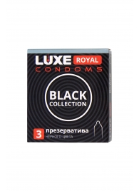 Черные презервативы LUXE Royal Black Collection - 3 шт. - Luxe - купить с доставкой в Новосибирске