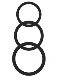 Набор из 3 черных эрекционных колец Magnum Force Cock Ring - Chisa - в Новосибирске купить с доставкой