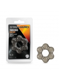 Дымчатое эрекционное кольцо Stay Hard Thick Bead Cock Ring - Blush Novelties - в Новосибирске купить с доставкой