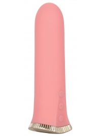 Нежно-розовый мини-вибромассажер Uncorked Rose - 12 см. - California Exotic Novelties