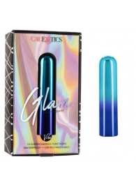Голубой гладкий мини-вибромассажер Glam Vibe - 9 см. - California Exotic Novelties