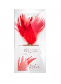 Красный перьевой тиклер Plume - 23 см. - Lola Lingerie - купить с доставкой в Новосибирске