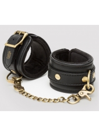 Черные наручники Bound to You Faux Leather Wrist Cuffs - Fifty Shades of Grey - купить с доставкой в Новосибирске