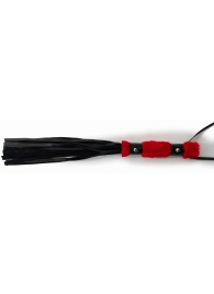 Многохвостовый черный флогер с красной ручкой - 44 см. - Джага-Джага - купить с доставкой в Новосибирске