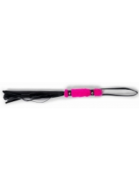 Черный флогер с розовой ручкой - 28 см. - Джага-Джага - купить с доставкой в Новосибирске