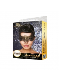 Золотистая карнавальная маска  Альтарф - Джага-Джага купить с доставкой