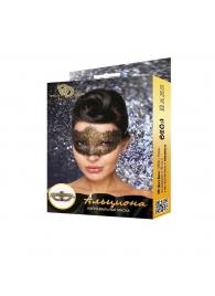 Золотистая карнавальная маска  Альциона - Джага-Джага купить с доставкой