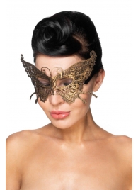 Золотистая карнавальная маска  Шаула - Джага-Джага купить с доставкой