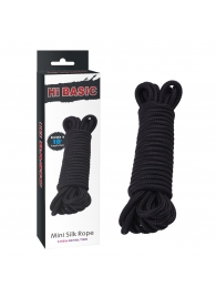 Хлопковая черная верёвка для любовных игр Mini Silk Rope - 10 м. - Chisa - купить с доставкой в Новосибирске