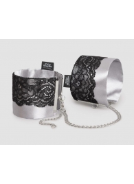 Сатиновые наручники с кружевом Play Nice - Fifty Shades of Grey - купить с доставкой в Новосибирске