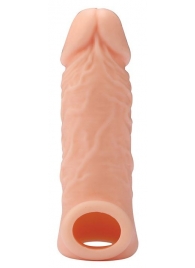 Телесная насадка EXTENDER WITH BALL STRAP 5.5 - 14 см. - Dream Toys - в Новосибирске купить с доставкой