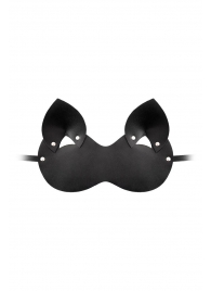Закрытая черная маска  Кошка - Штучки-дрючки - купить с доставкой в Новосибирске