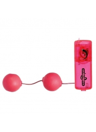 Розовые вагинальные шарики с вибрацией JELLY PINK - Seven Creations