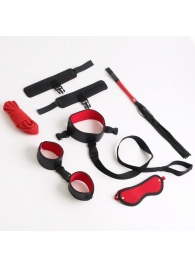 Черно-красный эротический набор из 7 предметов - Сима-Ленд - купить с доставкой в Новосибирске