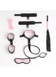 Черно-розовый эротический набор из 7 предметов - Сима-Ленд - купить с доставкой в Новосибирске