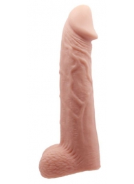 Телесная реалистичная насадка-удлинитель на пенис - 21 см. - Baile - в Новосибирске купить с доставкой