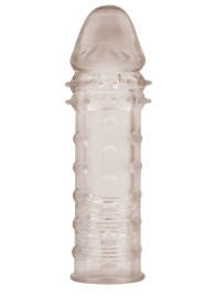 Дымчатая удлиняющая насадка на пенис Extra Texture Sleeve - 16,2 см. - Chisa - в Новосибирске купить с доставкой