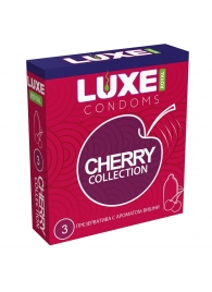 Презервативы с ароматом вишни LUXE Royal Cherry Collection - 3 шт. - Luxe - купить с доставкой в Новосибирске