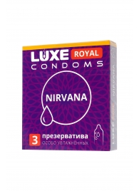 Презервативы с увеличенным количеством смазки LUXE Royal Nirvana - 3 шт. - Luxe - купить с доставкой в Новосибирске