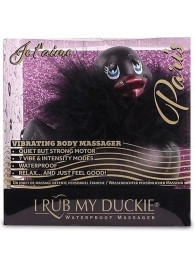 Черный вибратор-уточка I Rub My Duckie 2.0 Paris - Big Teaze Toys - купить с доставкой в Новосибирске