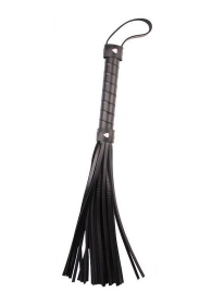 Черная многохвостая плеть Pleasure Whip - 46 см. - Chisa - купить с доставкой в Новосибирске