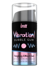 Жидкий интимный гель с эффектом вибрации Vibration! Bubble Gum - 15 мл. - INTT - купить с доставкой в Новосибирске