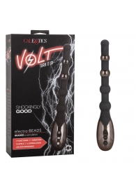 Черный анальный электростимулятор Volt Electro-Beads - 23,5 см. - California Exotic Novelties - купить с доставкой в Новосибирске