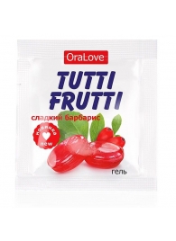 Гель-смазка Tutti-frutti со вкусом барбариса - 4 гр. - Биоритм - купить с доставкой в Новосибирске