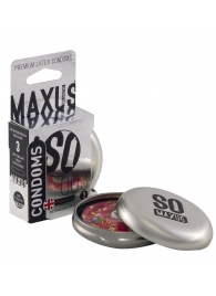Экстремально тонкие презервативы в железном кейсе MAXUS Extreme Thin - 3 шт. - Maxus - купить с доставкой в Новосибирске