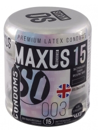 Экстремально тонкие презервативы MAXUS Extreme Thin - 15 шт. - Maxus - купить с доставкой в Новосибирске