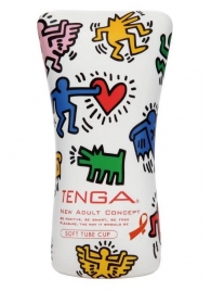 Мастурбатор-туба Keith Haring Soft Tube CUP - Tenga - в Новосибирске купить с доставкой