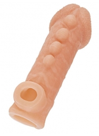 Телесная закрытая насадка с шишечками Cock Sleeve Size S - 13,8 см. - KOKOS - в Новосибирске купить с доставкой