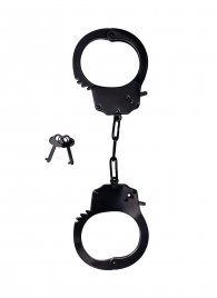 Черные стальные наручники - Le Frivole - купить с доставкой в Новосибирске